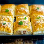 Blätterteig mit HähnchenHähnchenschinken und Käse