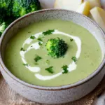Brokkoli-Suppe mit Kartoffeln und Sahne
