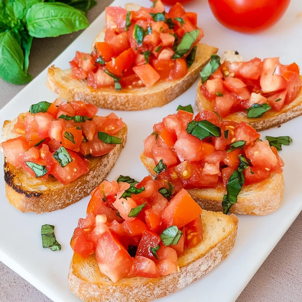 Bruschetta mit Tomaten - klassisch italienisch