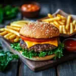 Burger aus der Heißluftfritteuse