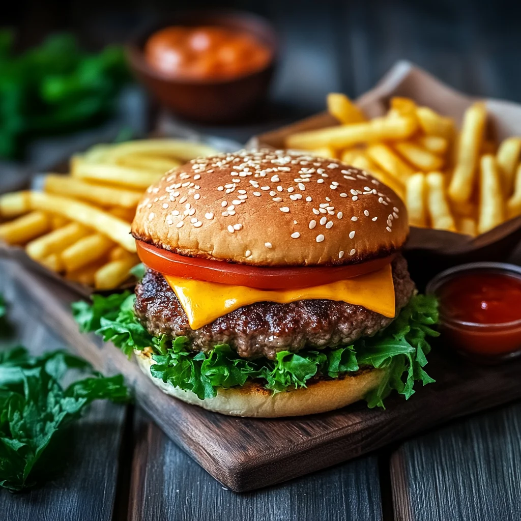 Burger aus der Heißluftfritteuse