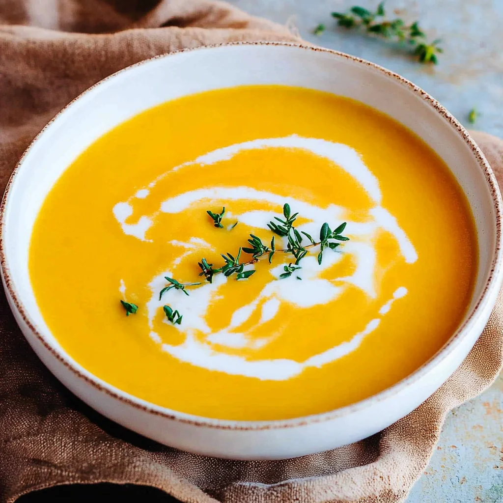 Cremige Butternut-Kürbis-Suppe