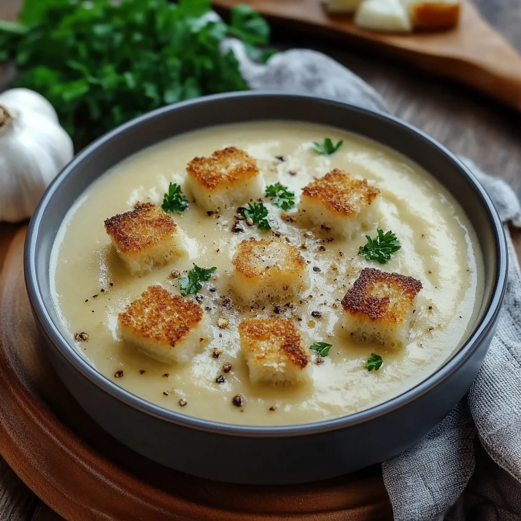 Cremige Knoblauchsuppe