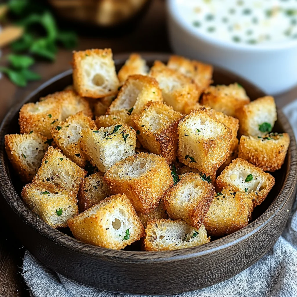 Croûtons aus der Heißluftfritteuse