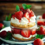 Erdbeer-Butterkeks-Dessert