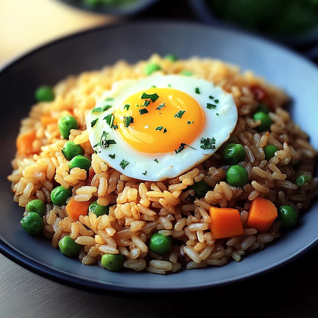 Gebratener Reis mit Gemüse und Ei