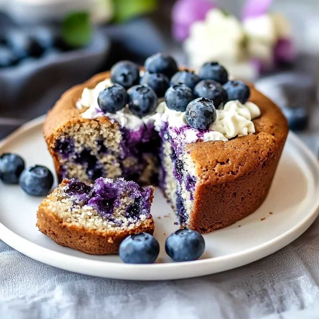 Gesunder Kuchen mit Heidelbeeren