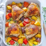 Hähnchenschenkel im Ofen mit Gemüse