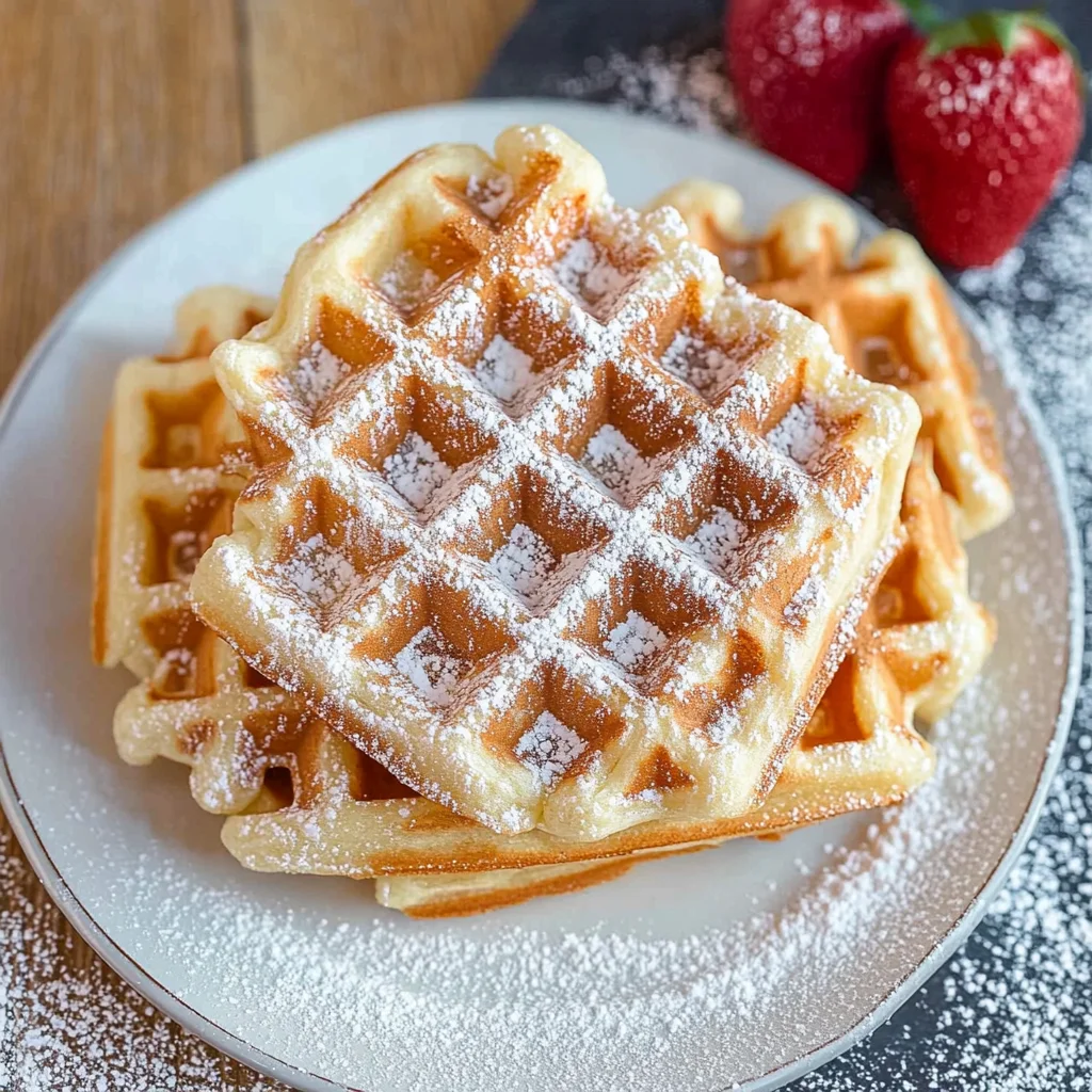 Knusprige Belgische Waffeln mit Hefe
