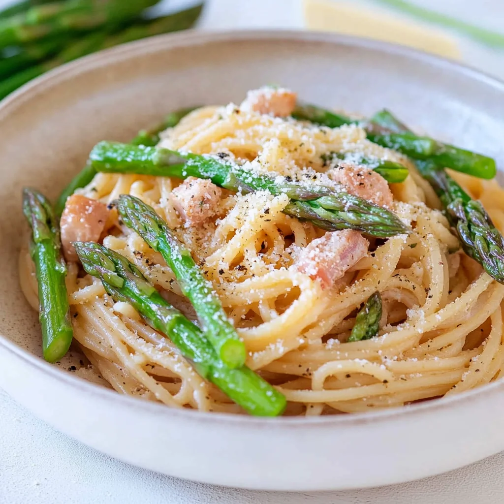 Pasta mit grünem Spargel