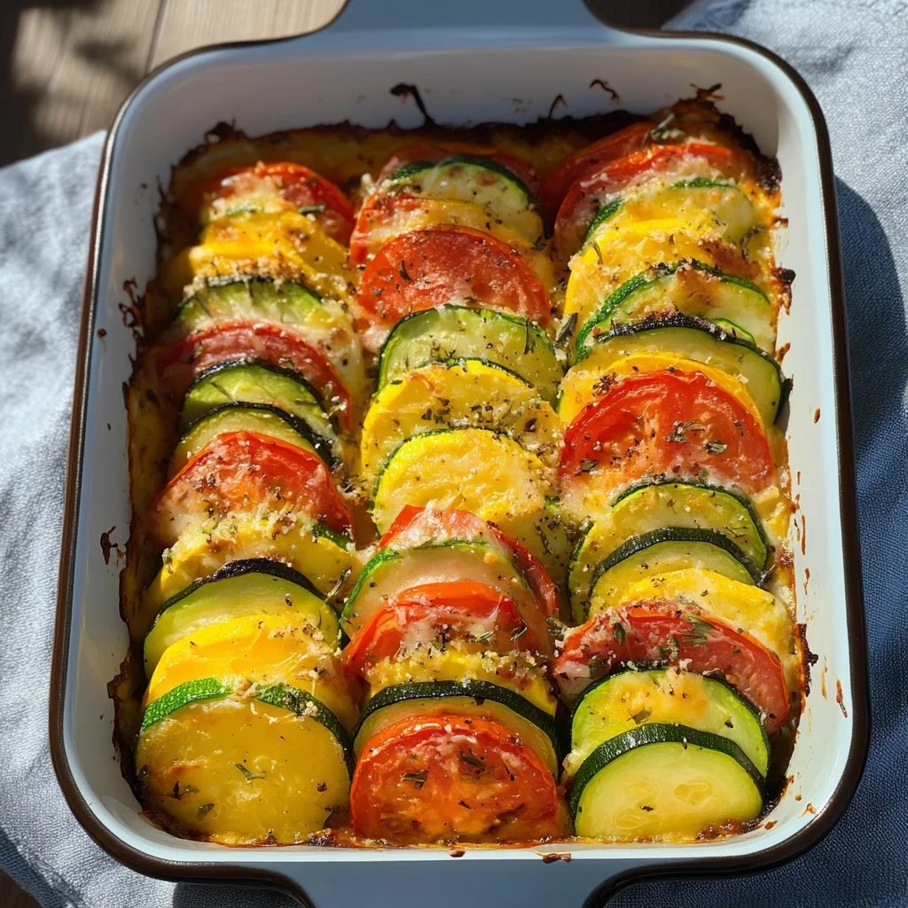 Schneller Gemüseauflauf mit Tomaten und Zucchini