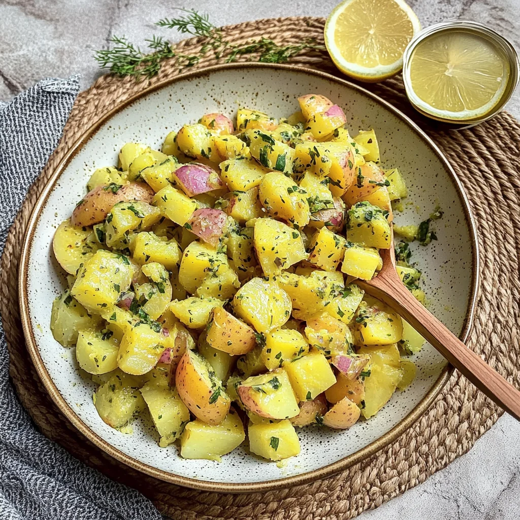 Sommerlicher Kartoffelsalat ohne Mayonnaise