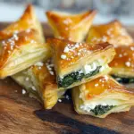Spinat Feta Blätterteig Teilchen