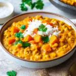 Süßkartoffel-Linsen-Curry mit Kokosmilch