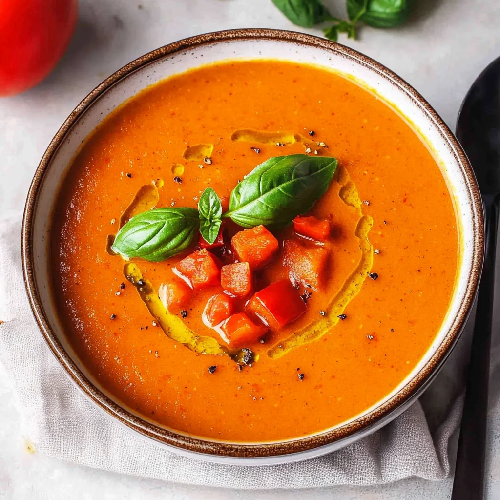 Tomaten-Paprika-Suppe aus dem Ofen