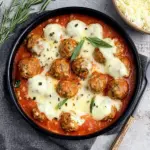 Tomaten Hackbällchen mit Mozzarella