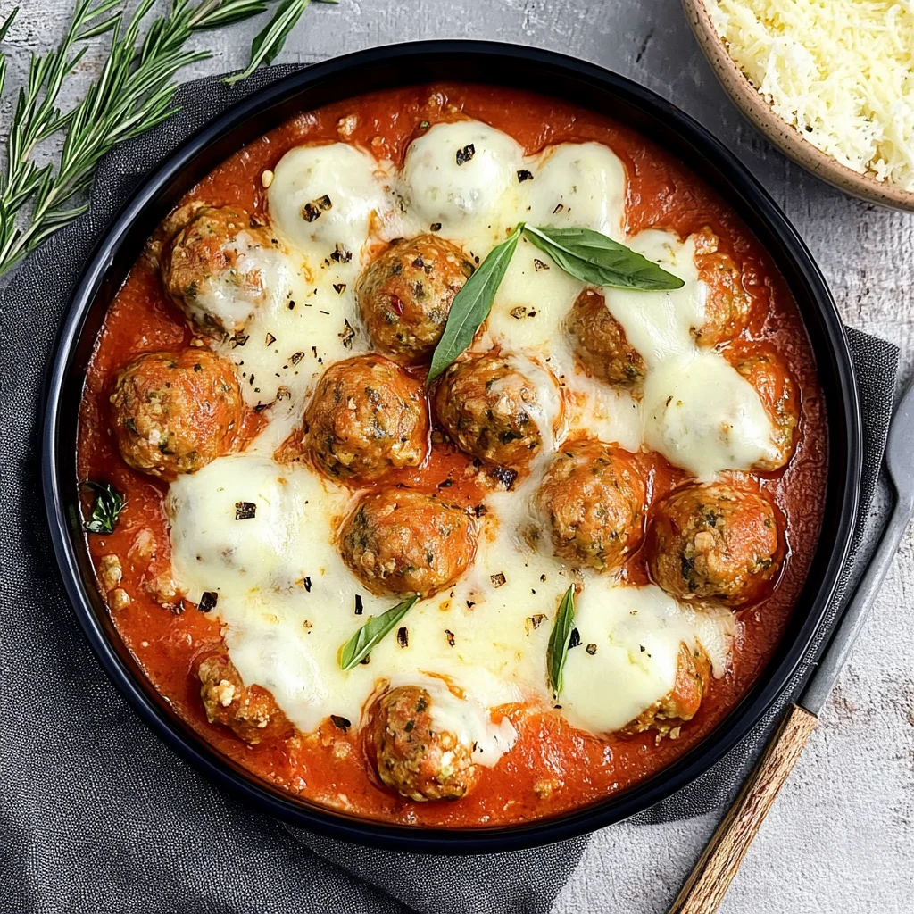 Tomaten Hackbällchen mit Mozzarella