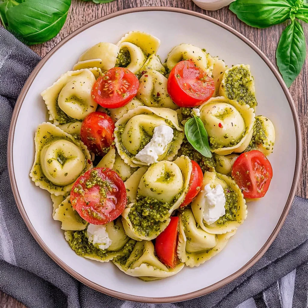 Tortellini Salat mit Pesto (schnelles Rezept)
