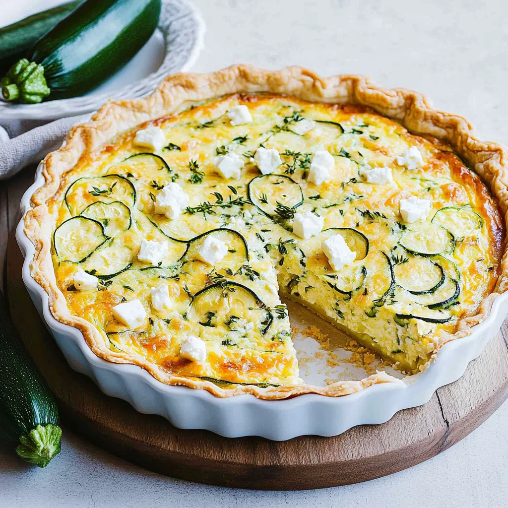 Zucchini-Quiche mit Feta