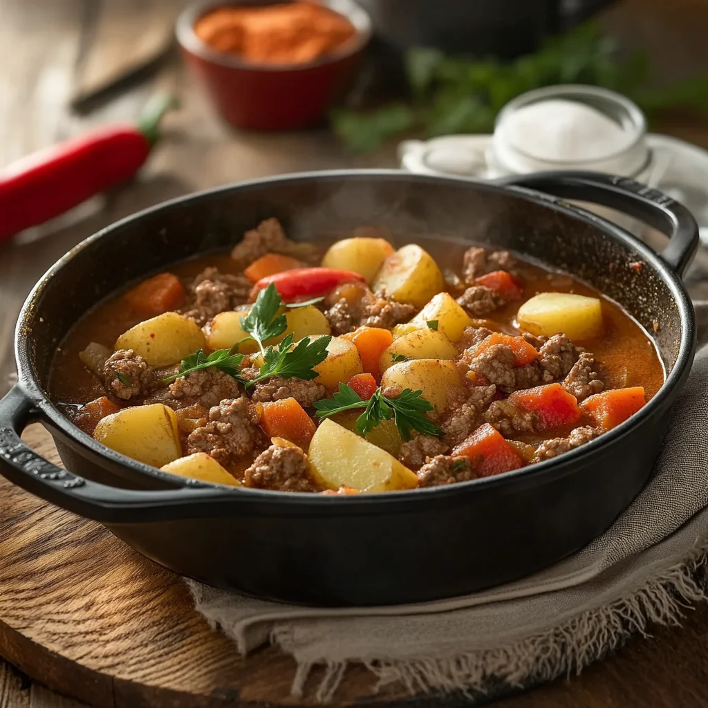 Bauerntopf mit Hackfleisch und Kartoffeln