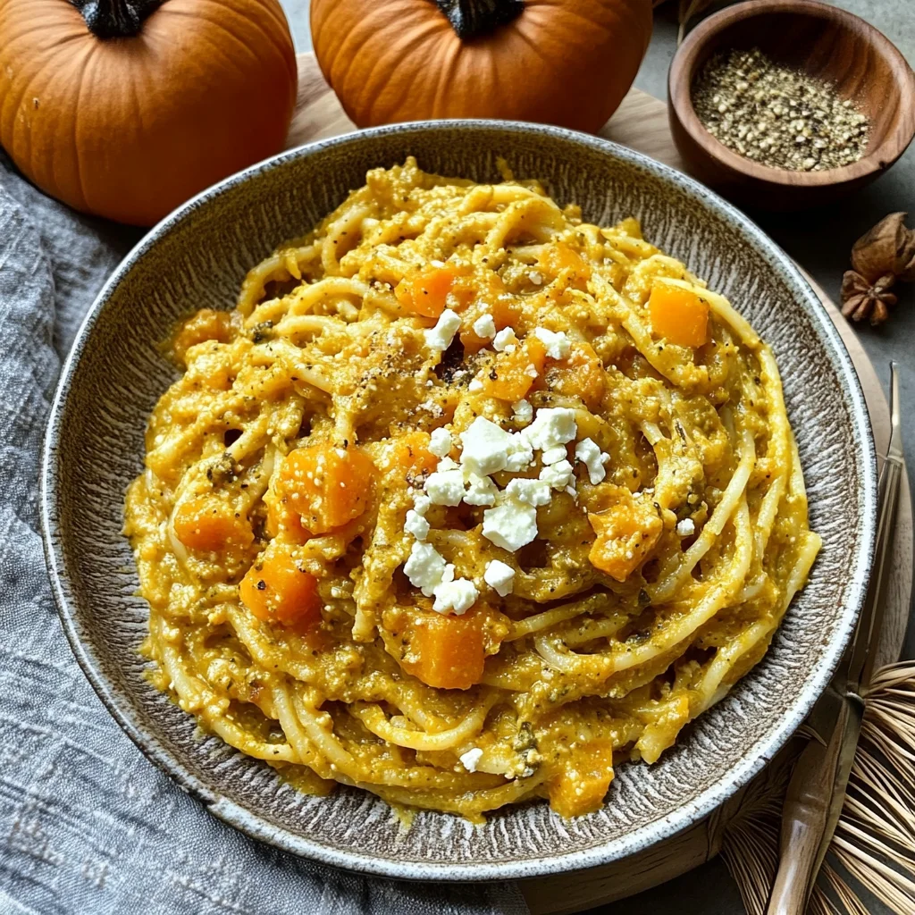Einfache Kürbis Pesto mit Fetakäse - schnell gemacht