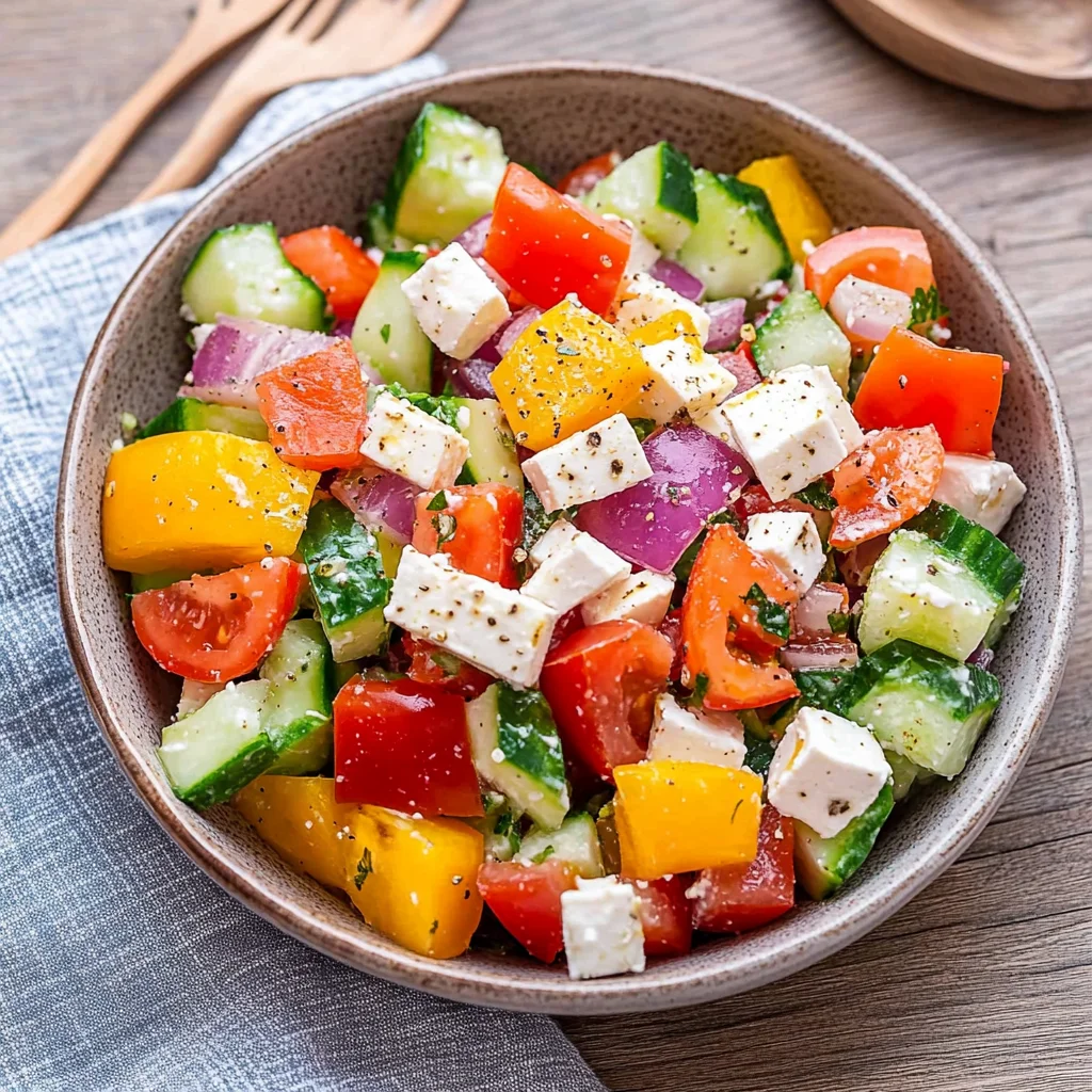 Griechischer Bauernsalat (einfaches Salat Rezept)