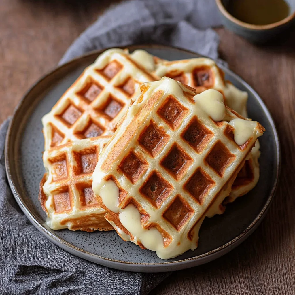 Herzhafte Waffeln mit Käse (Pizzawaffeln)