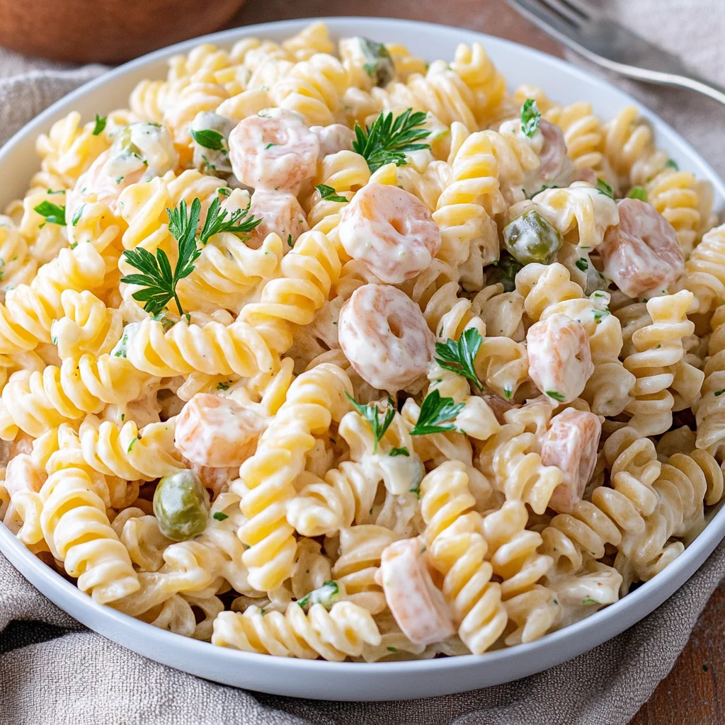 Klassischer Nudelsalat mit Mayo - einfach & schnell