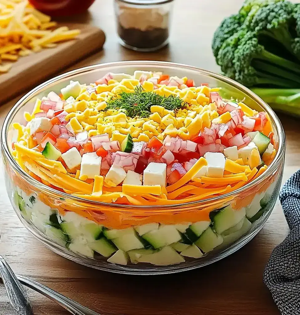 Klassischer Schichtsalat