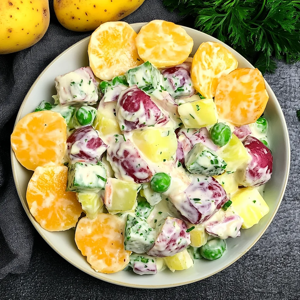 Leichter Cremiger Kartoffelsalat ohne Mayonnaise