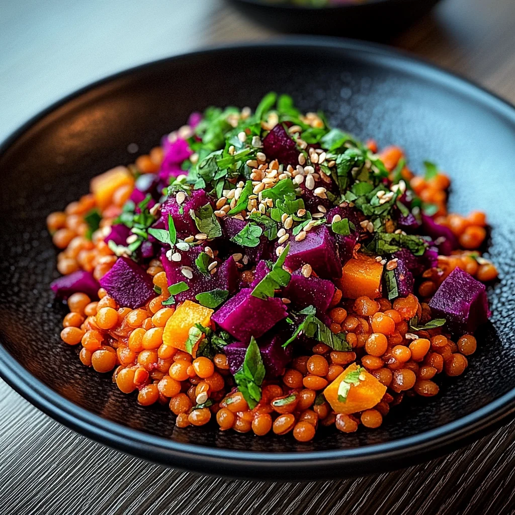 Rote Linsen-Salat mit Roter Bete