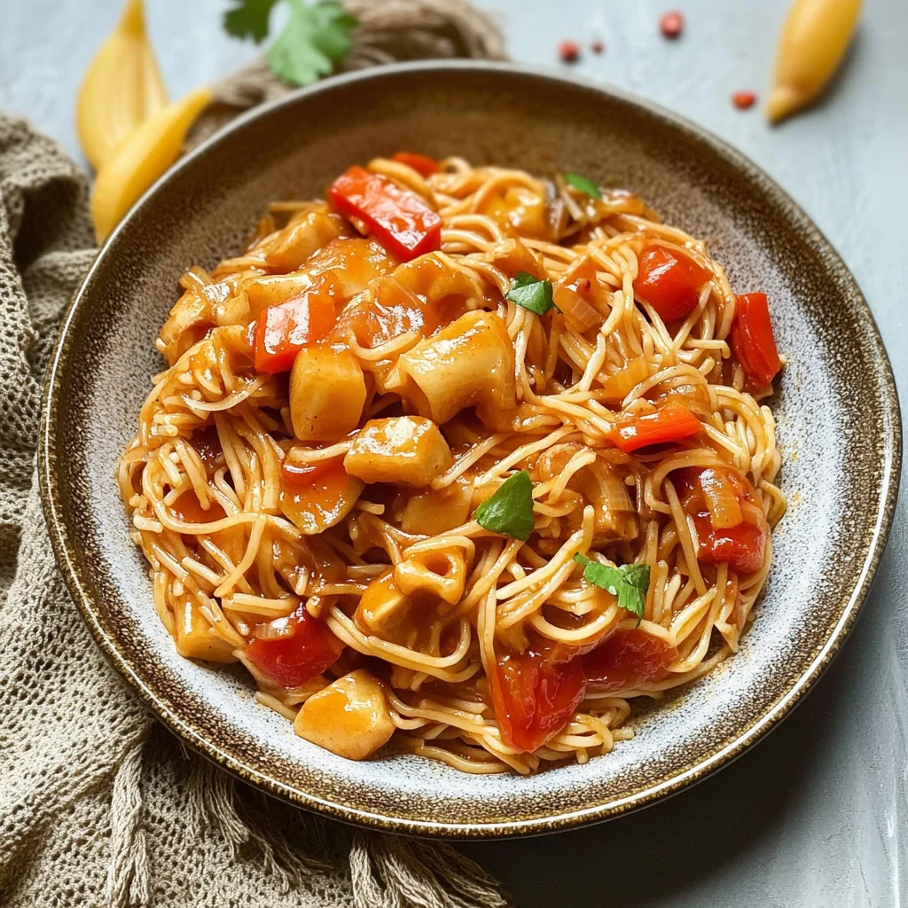 Vegane Pasta Süß-Sauer